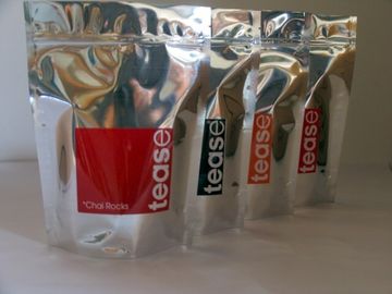 コーヒー/茶によって薄板にされるアルミ ホイルは袋、キャンデーの軽食の環境に優しい包装袋を立てます