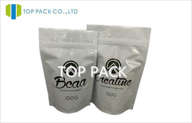 蛋白質の粉の AL/PE の有機性包装は、ジッパー 100g/150g が付いている袋を立てます