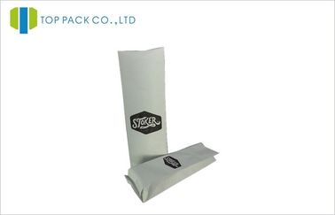 ガス抜き処理の価値側面のガセットが付いている白いクラフト紙のコーヒー包装袋 250g