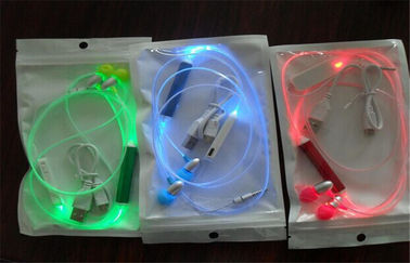 OPP 袋によって詰まるプラスチック LED 点滅ワイヤー イヤホーンのエレクトロルミネセンス プロダクト