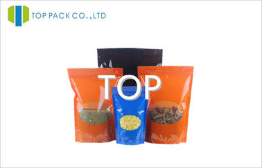 Orange Matte Black Eco Friendly Packaging , Foil Packaging For Cooked food