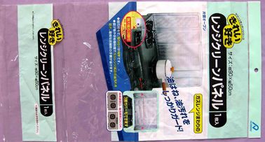 Clear Self Adhesive Plastic Bags Envelope With Header For Hardware / Washcloth