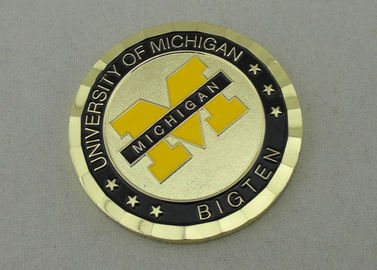 ミシガン州立大学 2.0 真鍮材料およびポリ塩化ビニールの袋袋が付いているインチによって個人化される硬貨