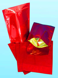 赤いアルミ ホイルは Ziplock および破損のノッチと軽量袋を立てます