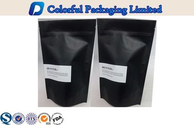 プラスチック Balck の無光沢の印刷は袋、カスタマイズされた茶コーヒー袋を立てます