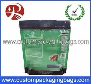 PE/PET/VMPETのプラスチック注文はキャンデーのための平底が付いている袋を立てます